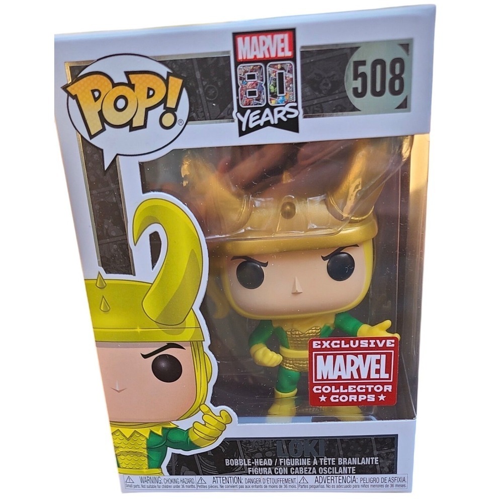 Funko Pop Marvel 80 Years 508 Loki Classic Comic‎ Collector Corps Exclusive  New